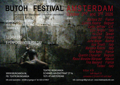 Fri 02 & Sat 03 Oct 2026 – 20:00 – Butoh Festival Amsterdam X Edition