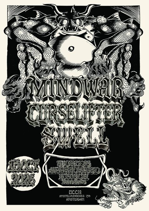 World’s Appreciated Kitsch presents: MINDWAR (BE) + CURSELIFTER + SWELL